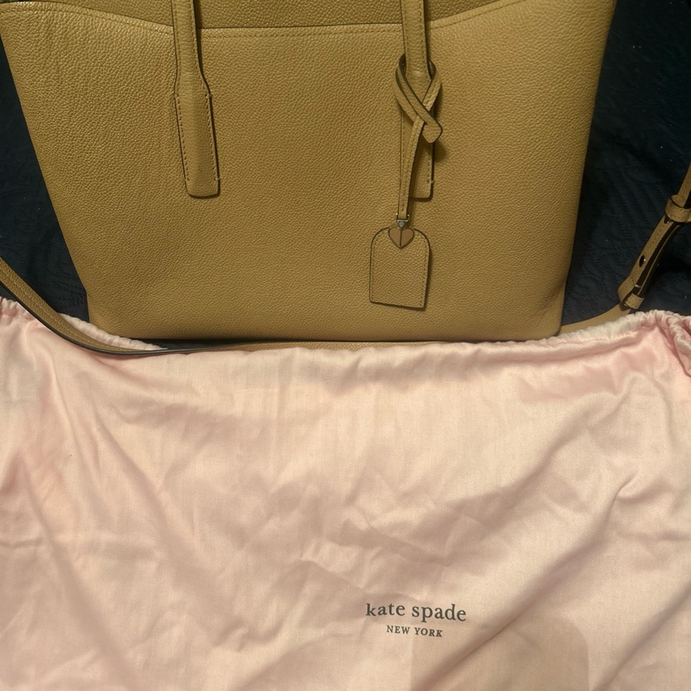 kate spade Tan Pebbled Leather Tote
